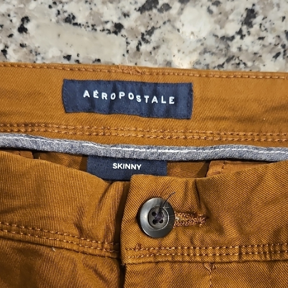Aeropostale Men's Skinny Pants - Brown